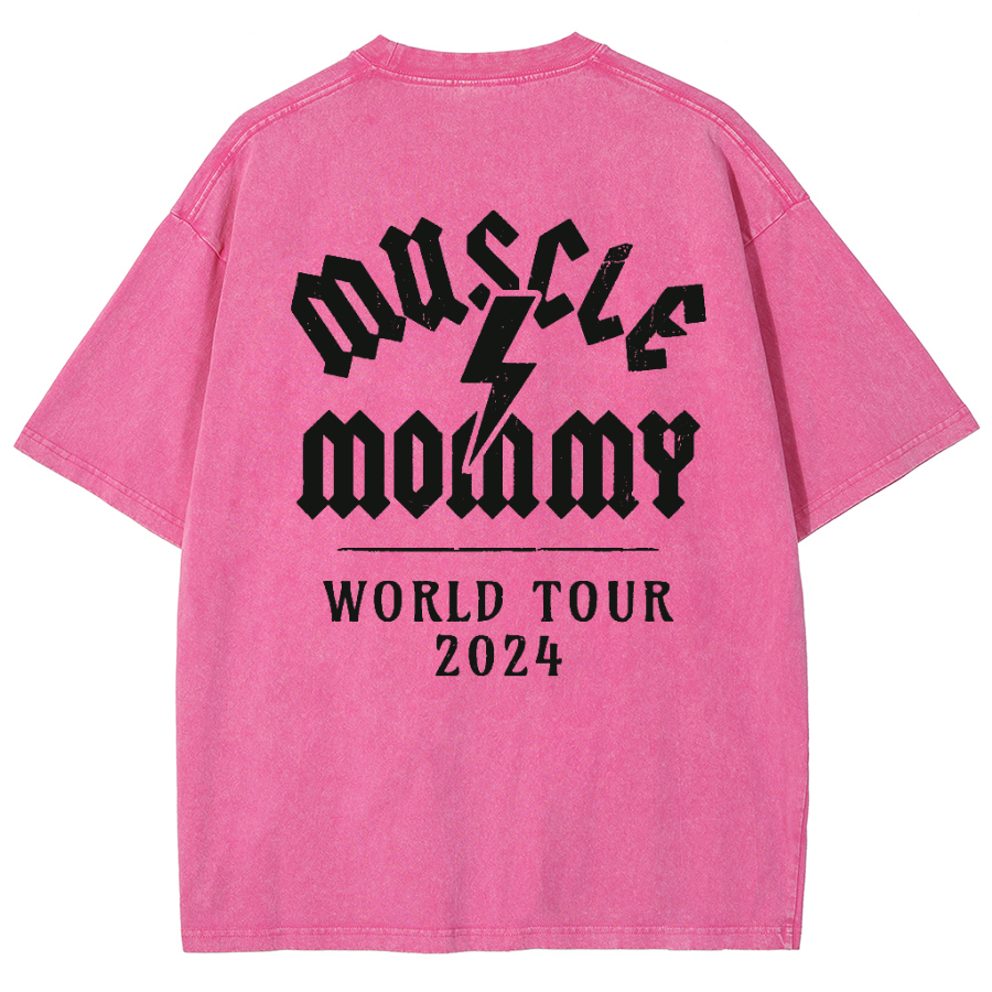 Muscle Mommy Unisex Fit Washed Oversized T-Shirt