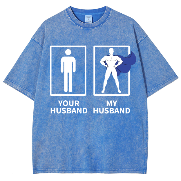 My Husband Unisex Fit Washed Oversized T-Shirt