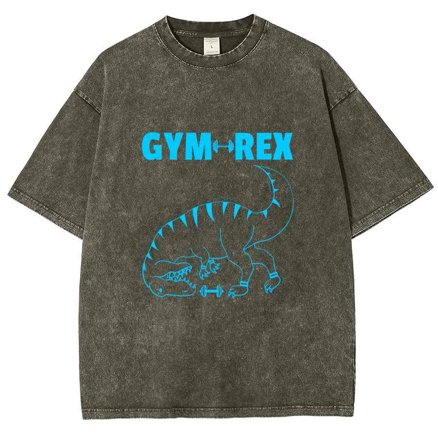 Gym Workout Weights Lifting Unisex Fit Washed T-Shirt