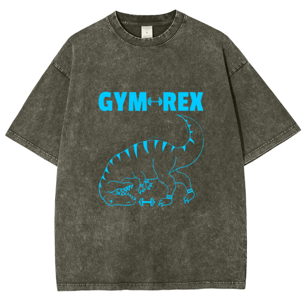 Gym Workout Weights Lifting Unisex Fit Washed T-Shirt