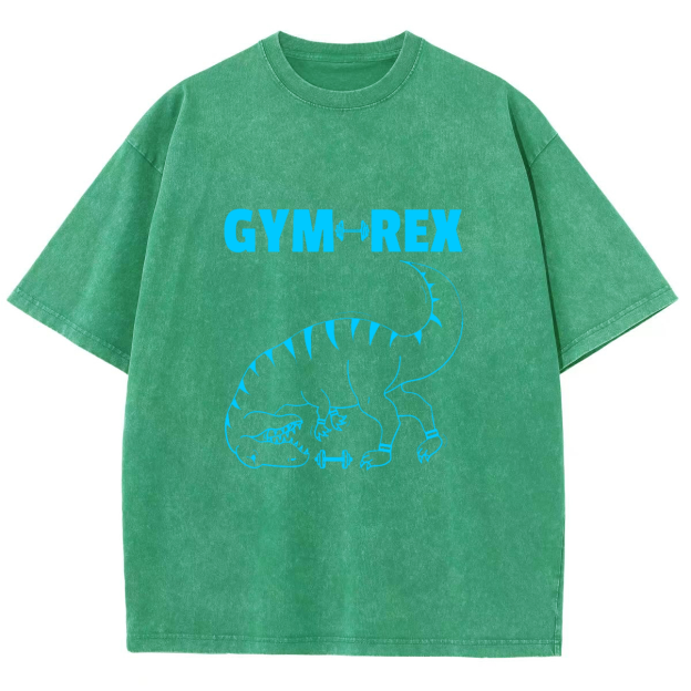 Gym Workout Weights Lifting Unisex Fit Washed T-Shirt