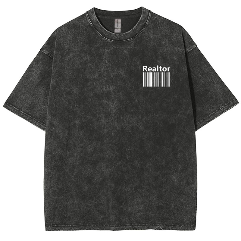 Realtor Vintage Snowflake Washed T-Shirt Customscool