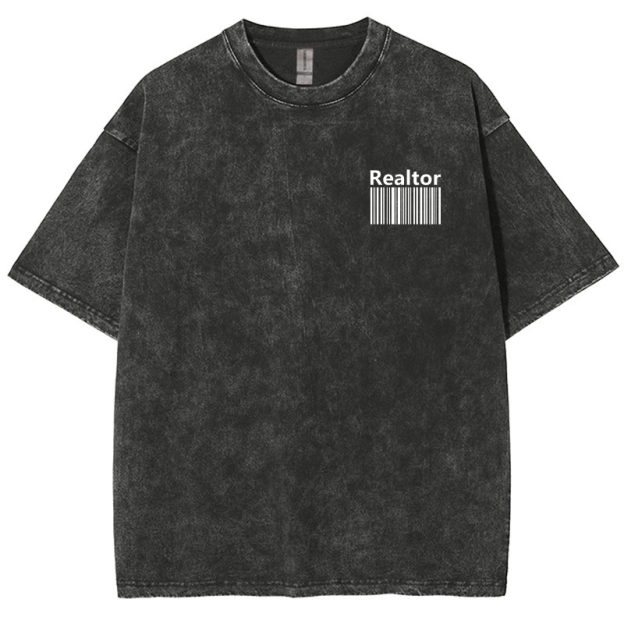 Realtor Vintage Snowflake Washed T-Shirt Customscool