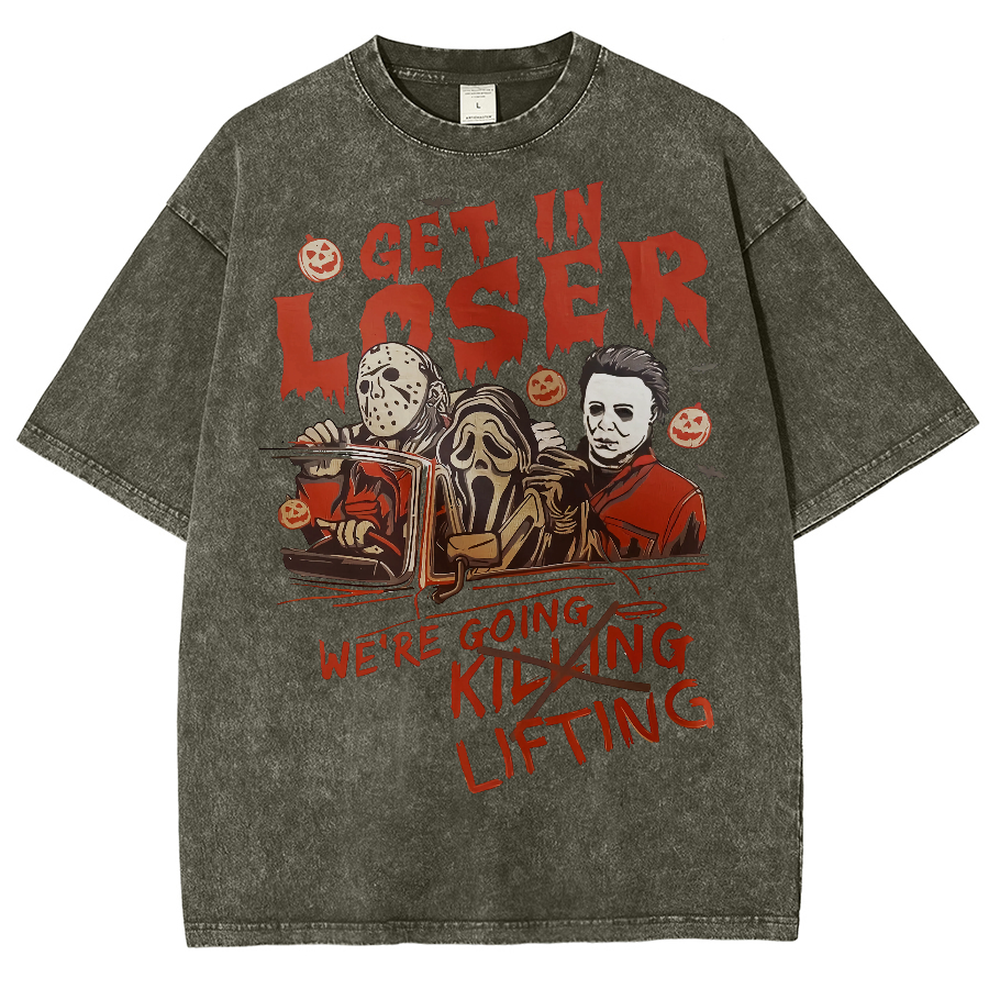 Were Going Lifting Unisex Fit Washed Oversized T-Shirt