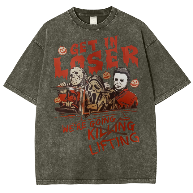 Were Going Lifting Unisex Fit Washed Oversized T-Shirt