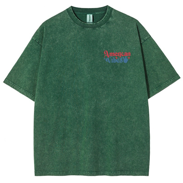American Vibes Vintage Snowflake Washed T-Shirt