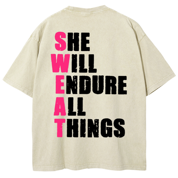 Sweat Unisex Vintage Washed Short Sleeve T-Shirt