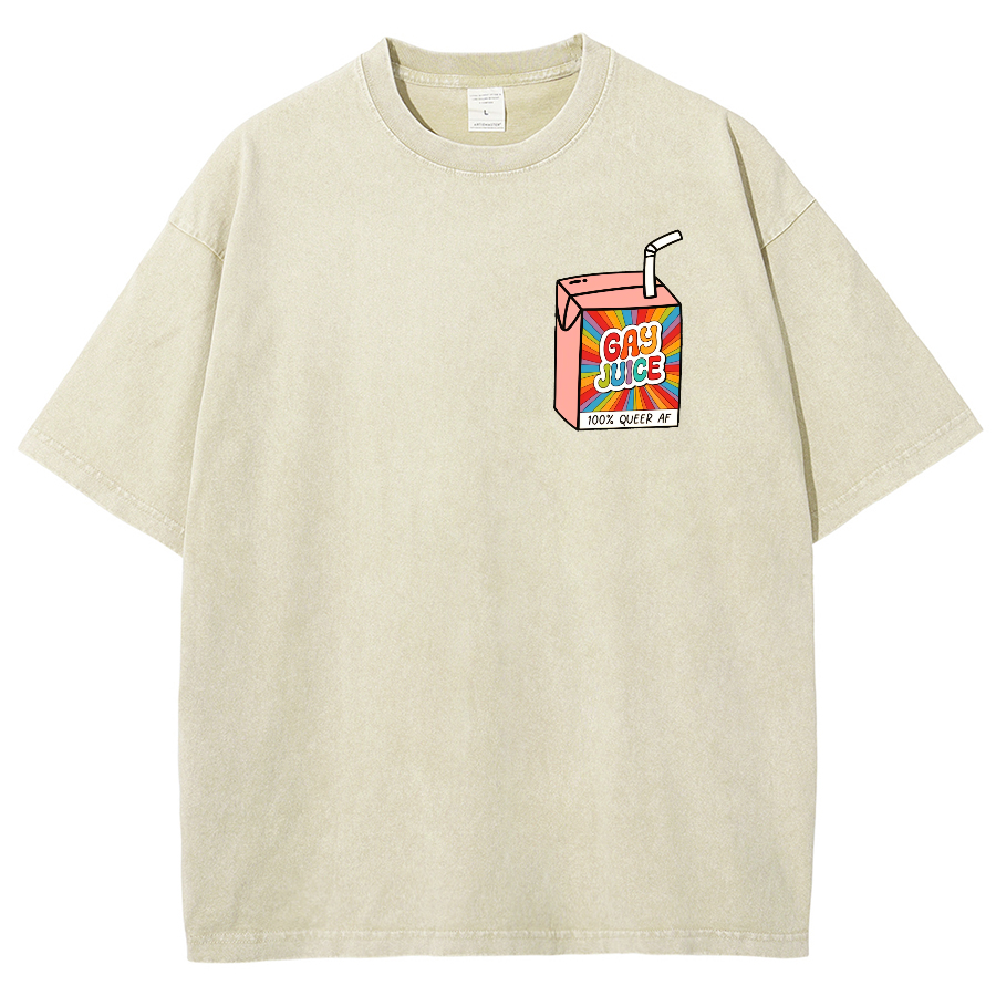 Gay Juice Washed Oversized T-Shirt
