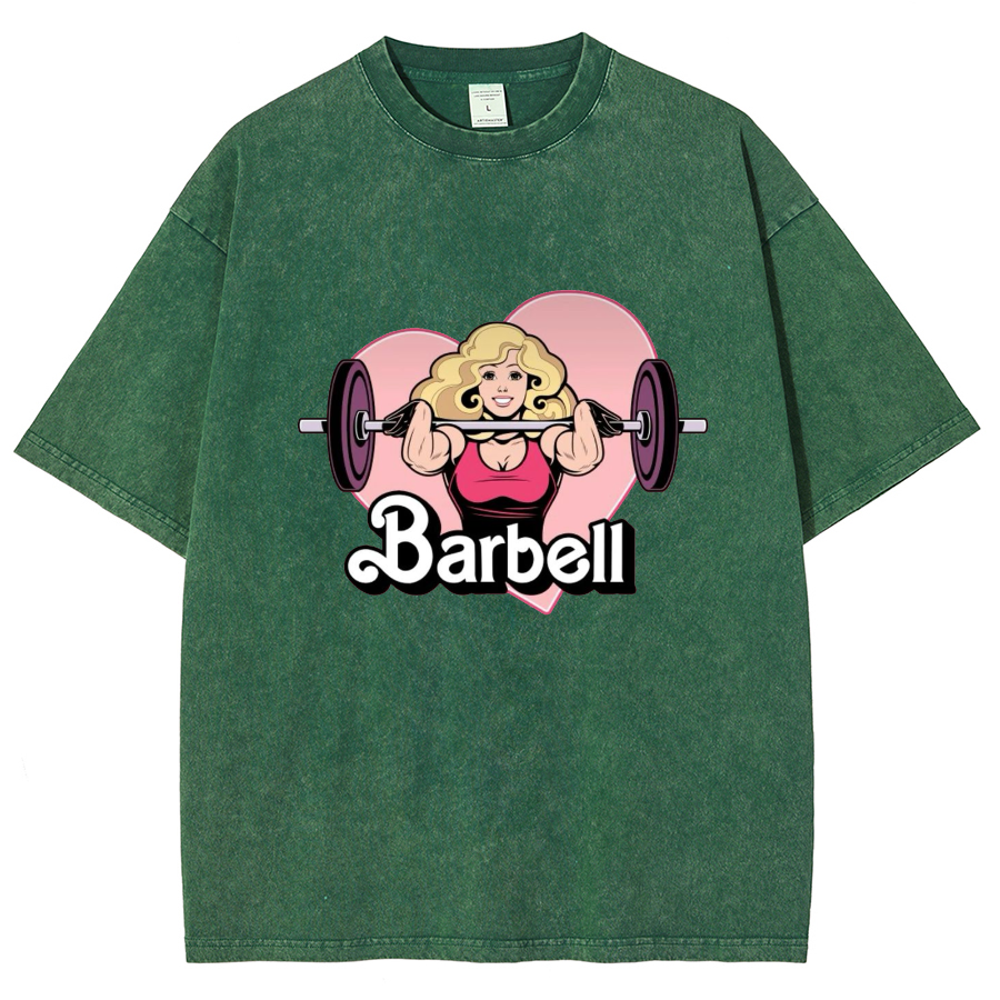 Barbell Girl Unisex Fit Washed T-Shirt