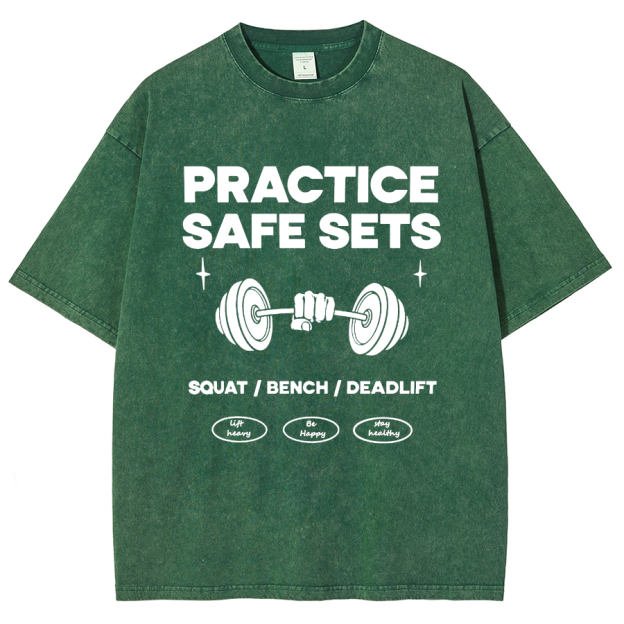 Practice Safe Sets Unisex Fit Washed T-Shirt