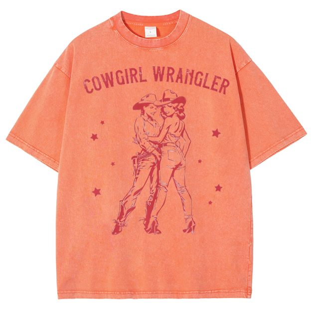 Cowgirl  Wrangler Washed Oversized T-Shirt