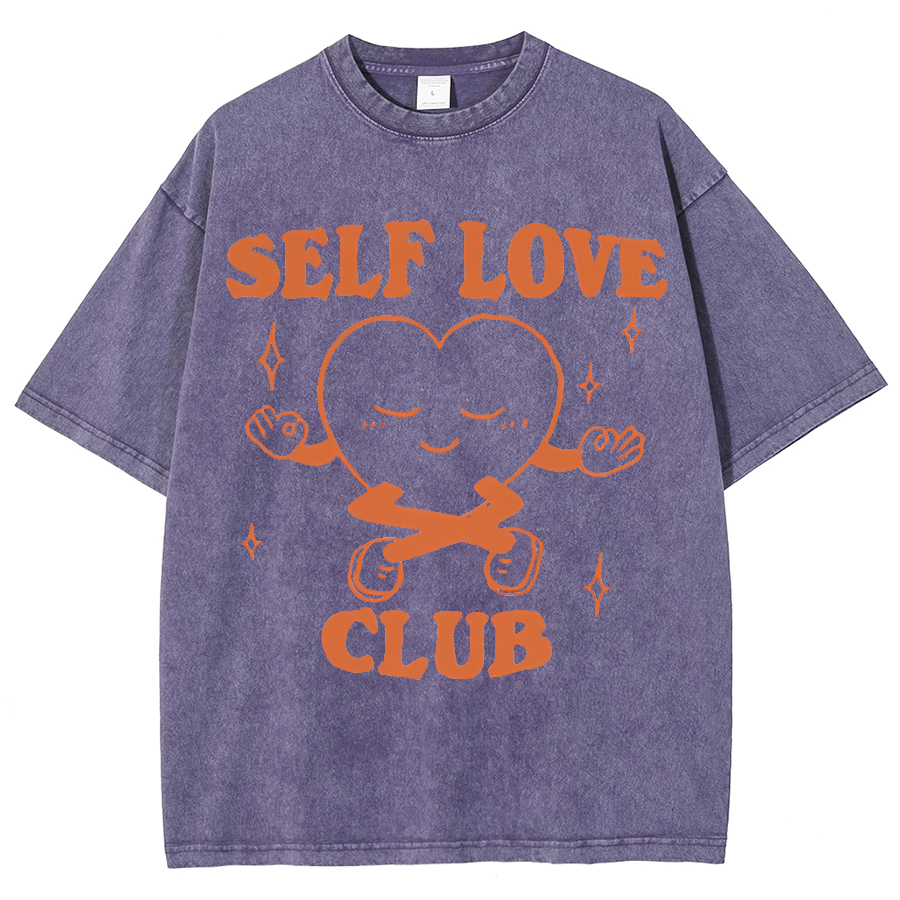 Aesthetic Self Love Unisex Fit Washed Oversized T-Shirt