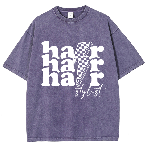 Hair Stylist Unisex Fit Washed T-Shirt