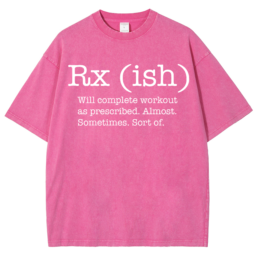 Rx ish Unisex Vintage Washed Short Sleeve T-Shirt