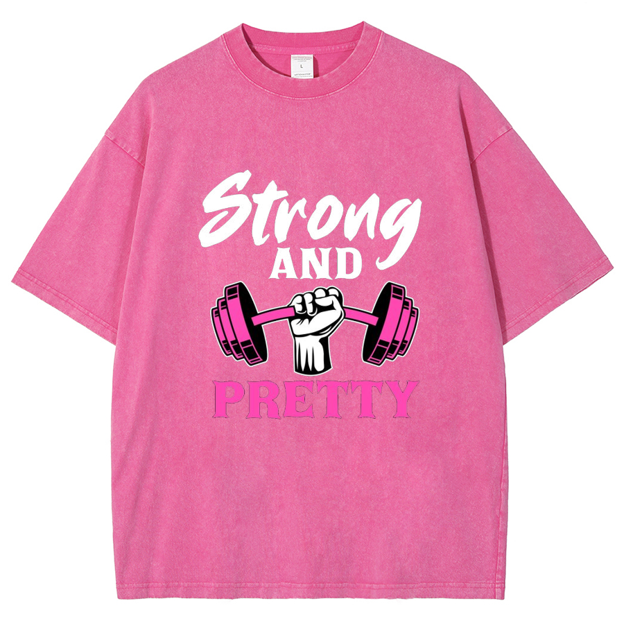 Strong And Pretty Unisex Fit Washed T-Shirt