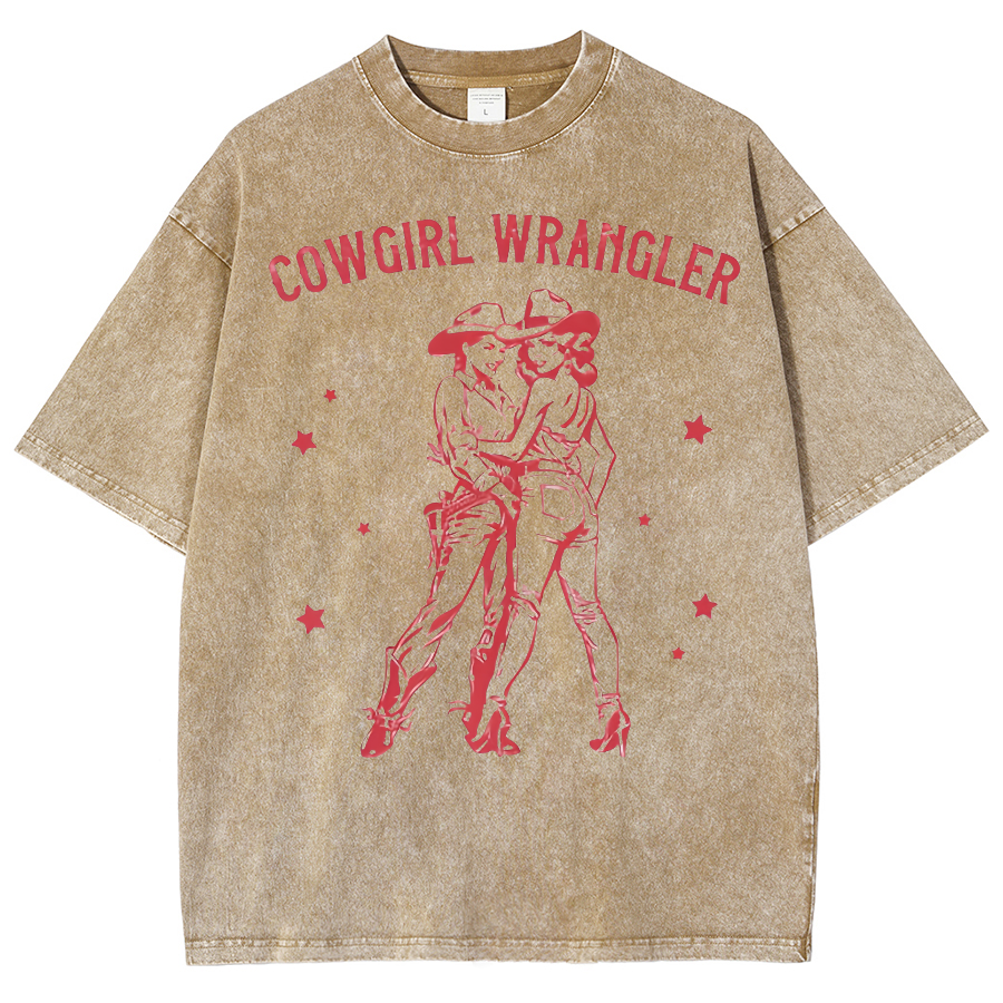 Cowgirl Wrangler Washed Oversized T-Shirt