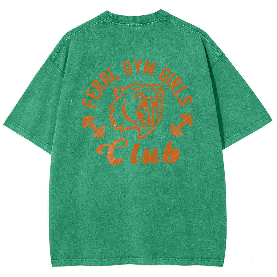 Feral Gym Girl Washed Oversized T-Shirt