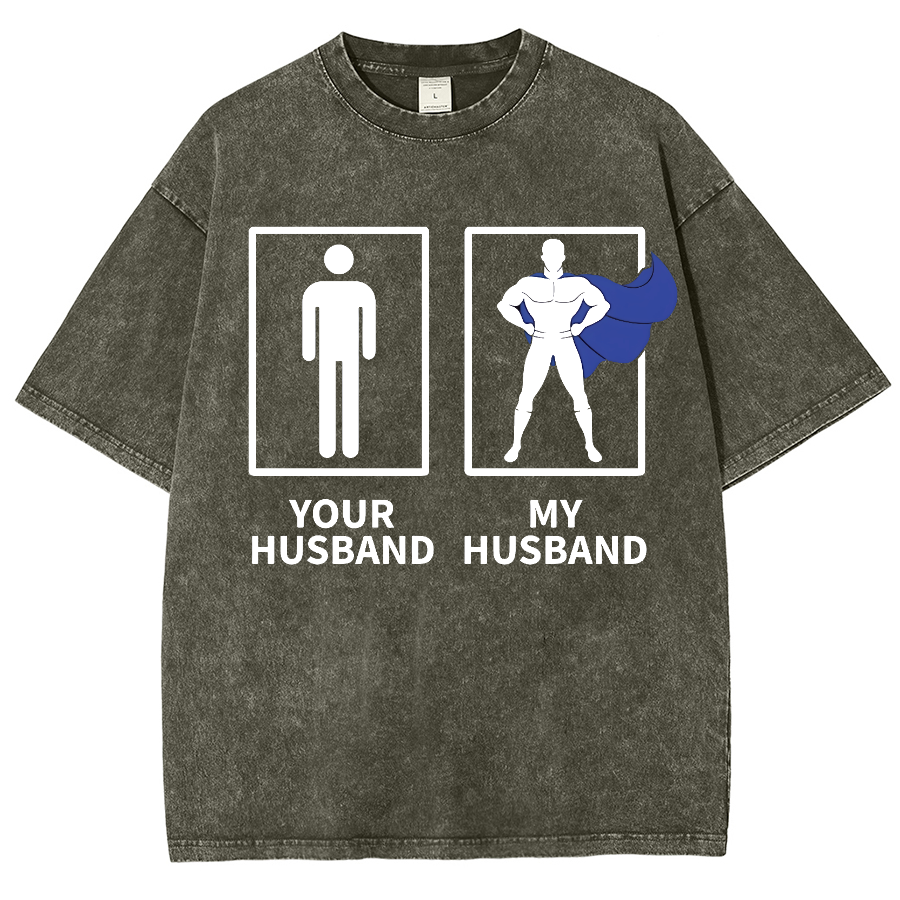 My Husband Unisex Fit Washed Oversized T-Shirt