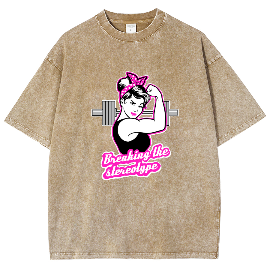 Barbell Girl Unisex Fit Washed T-Shirt