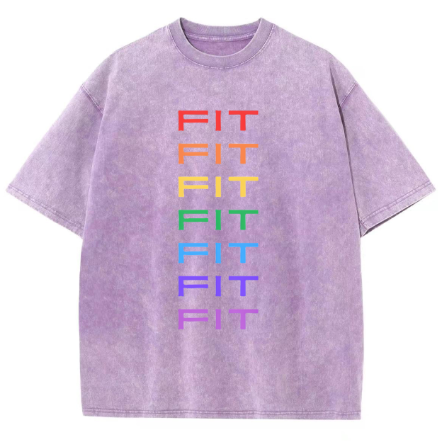 Rainbow Fit Washed Oversized T-Shirt