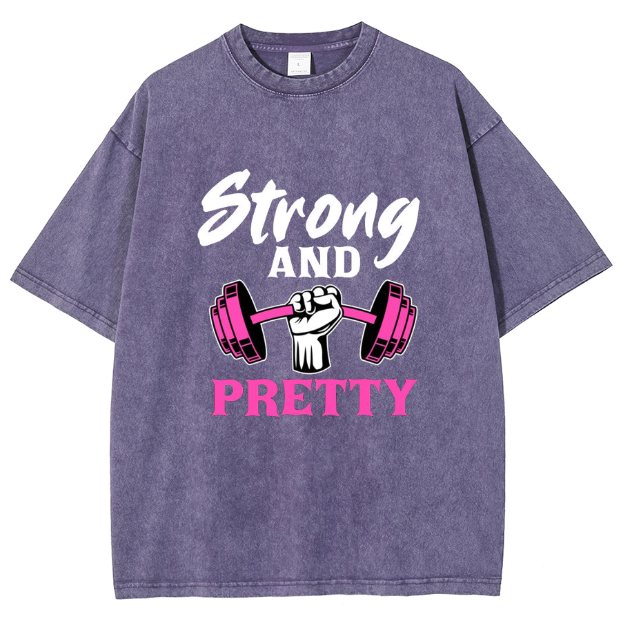 Strong And Pretty Unisex Fit Washed T-Shirt