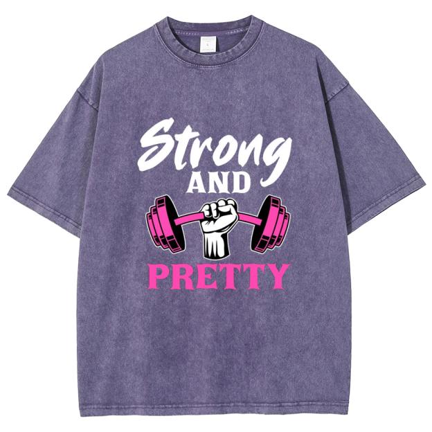 Strong And Pretty Unisex Fit Washed T-Shirt