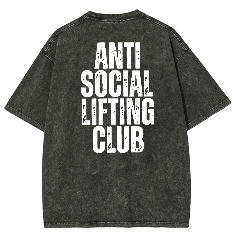 Anti SocialLifting Club Vintage Snowflake Washed T-Shirt