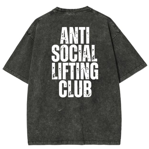 Anti SocialLifting Club Vintage Snowflake Washed T-Shirt