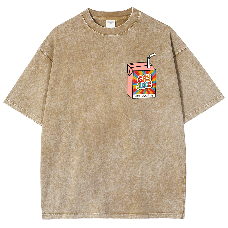 Gay Juice Washed Oversized T-Shirt