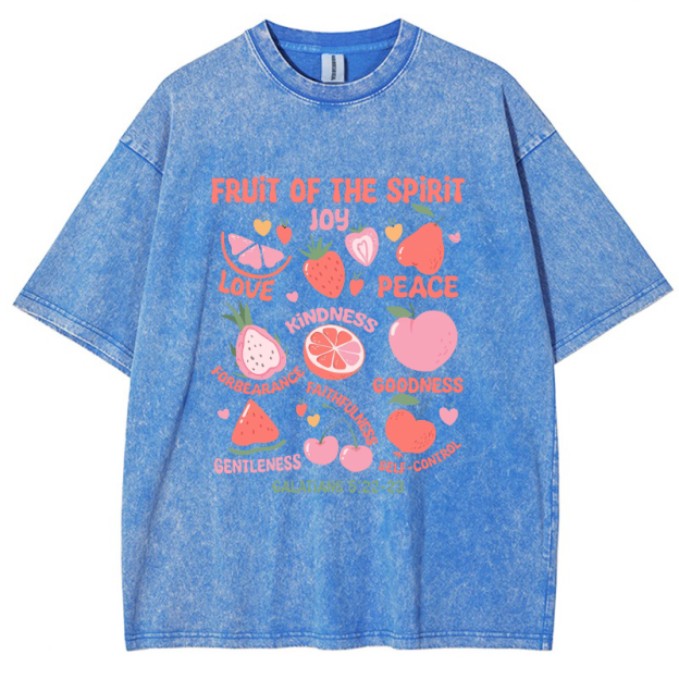 Fruit Of The Spirit Vintage Snowflake Washed T-Shirt