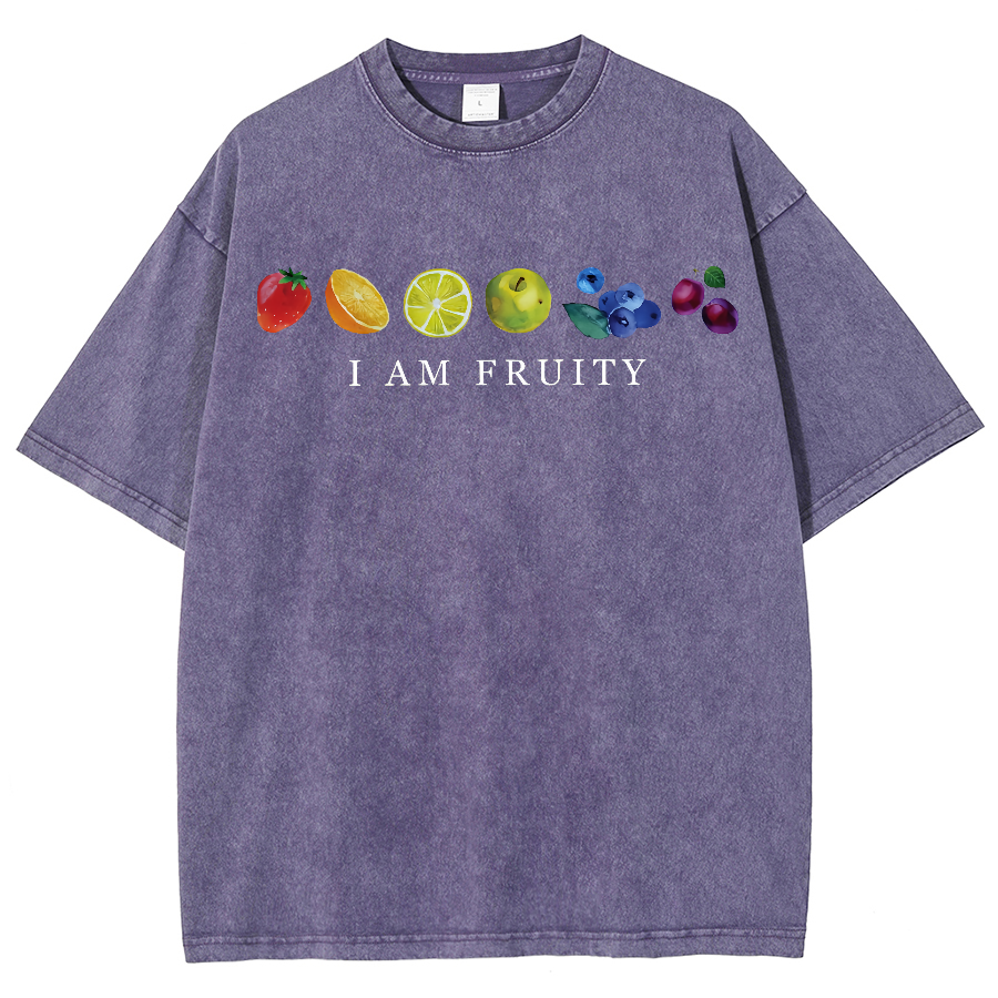 I Am Fruity Washed Oversized T-Shirt
