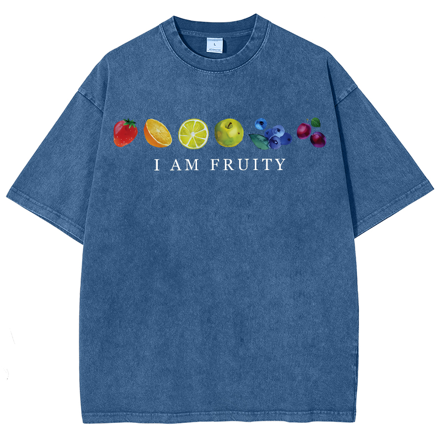 I Am Fruity Washed Oversized T-Shirt