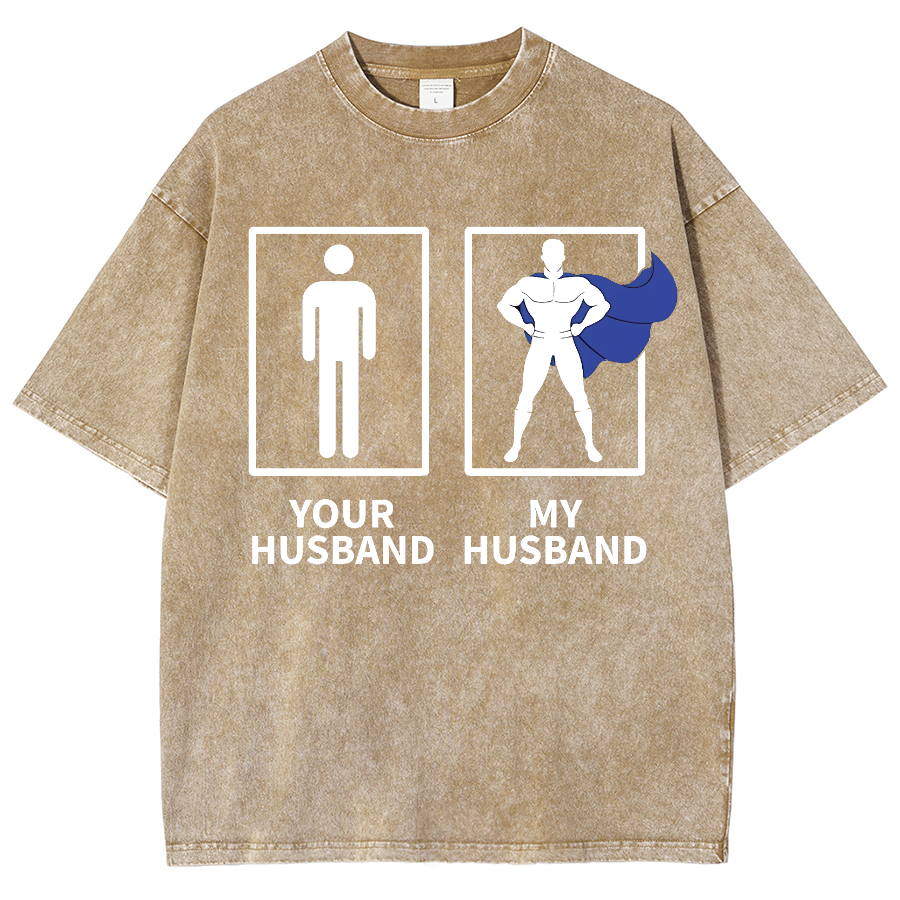 My Husband Unisex Fit Washed Oversized T-Shirt