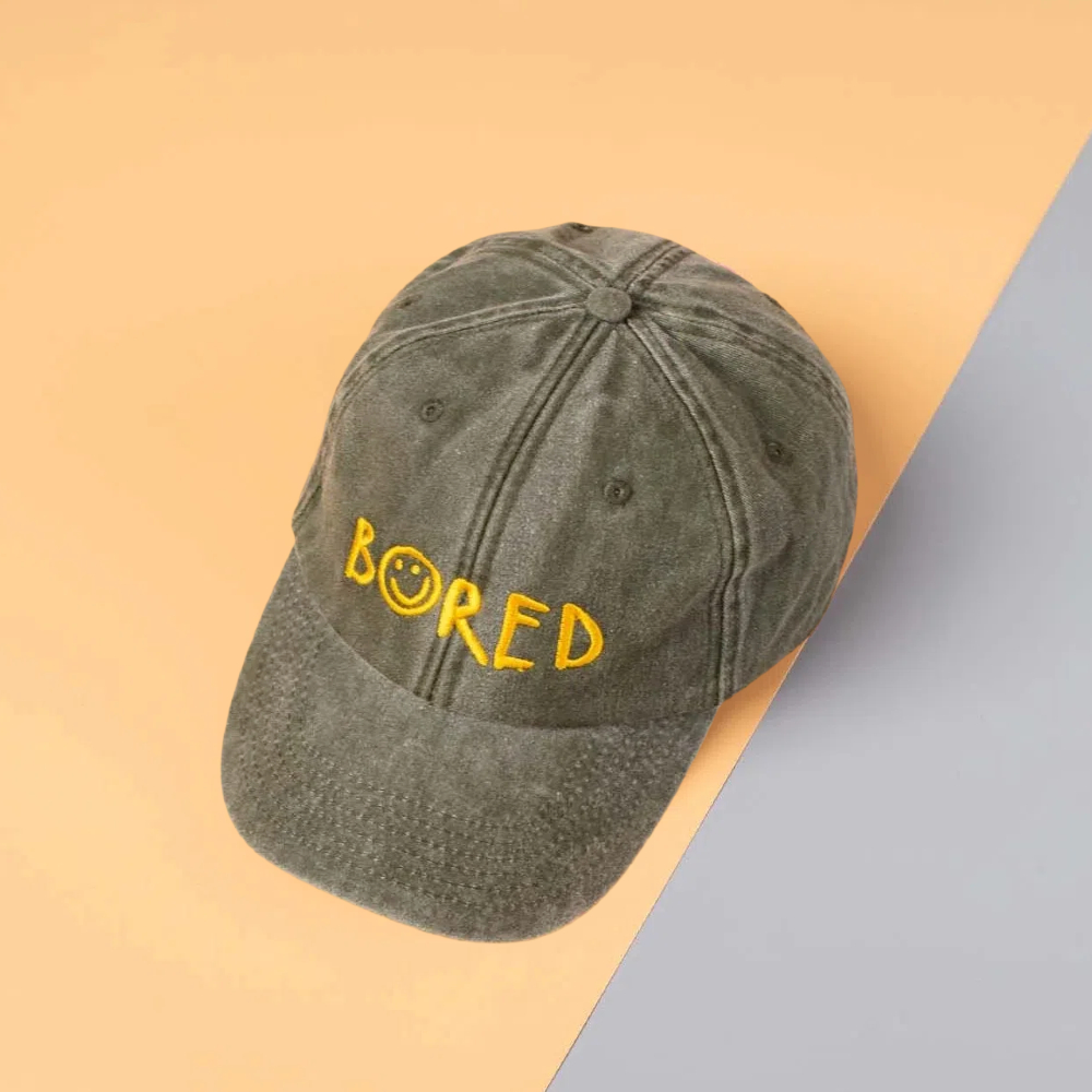 Embroidered Bored Unisex Vintage Casual Washed Cap Customscool