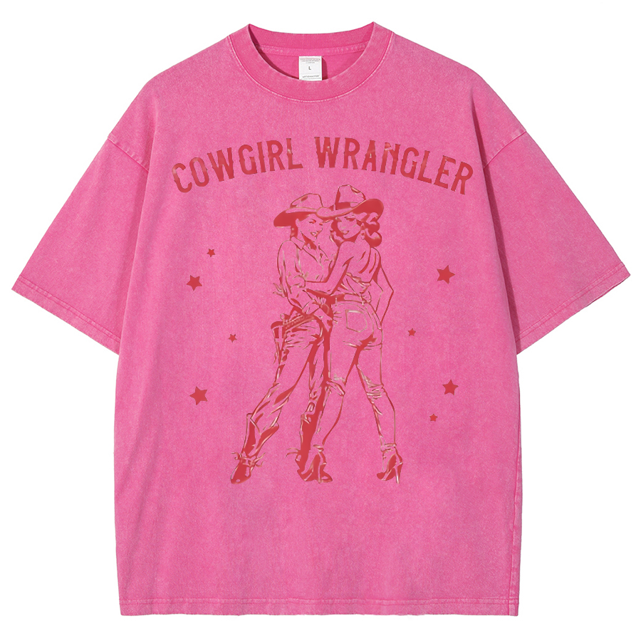 Cowgirl Wrangler Washed Oversized T-Shirt