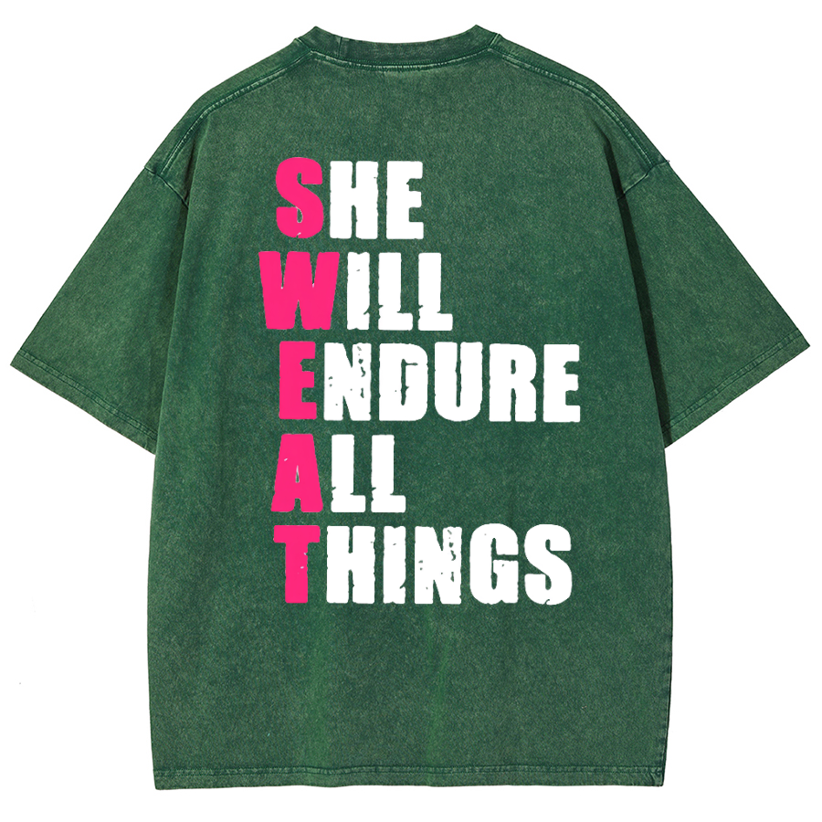 Sweat Unisex Vintage Washed Short Sleeve T-Shirt