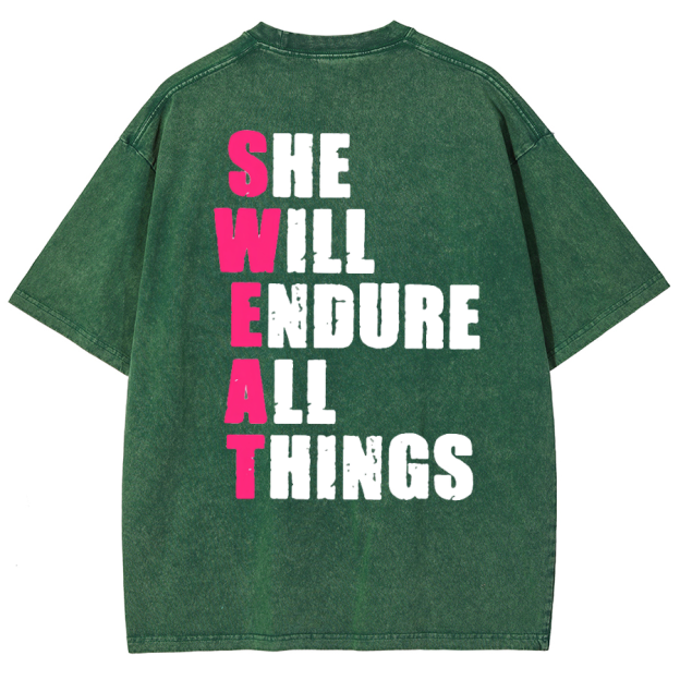 Sweat Unisex Vintage Washed Short Sleeve T-Shirt