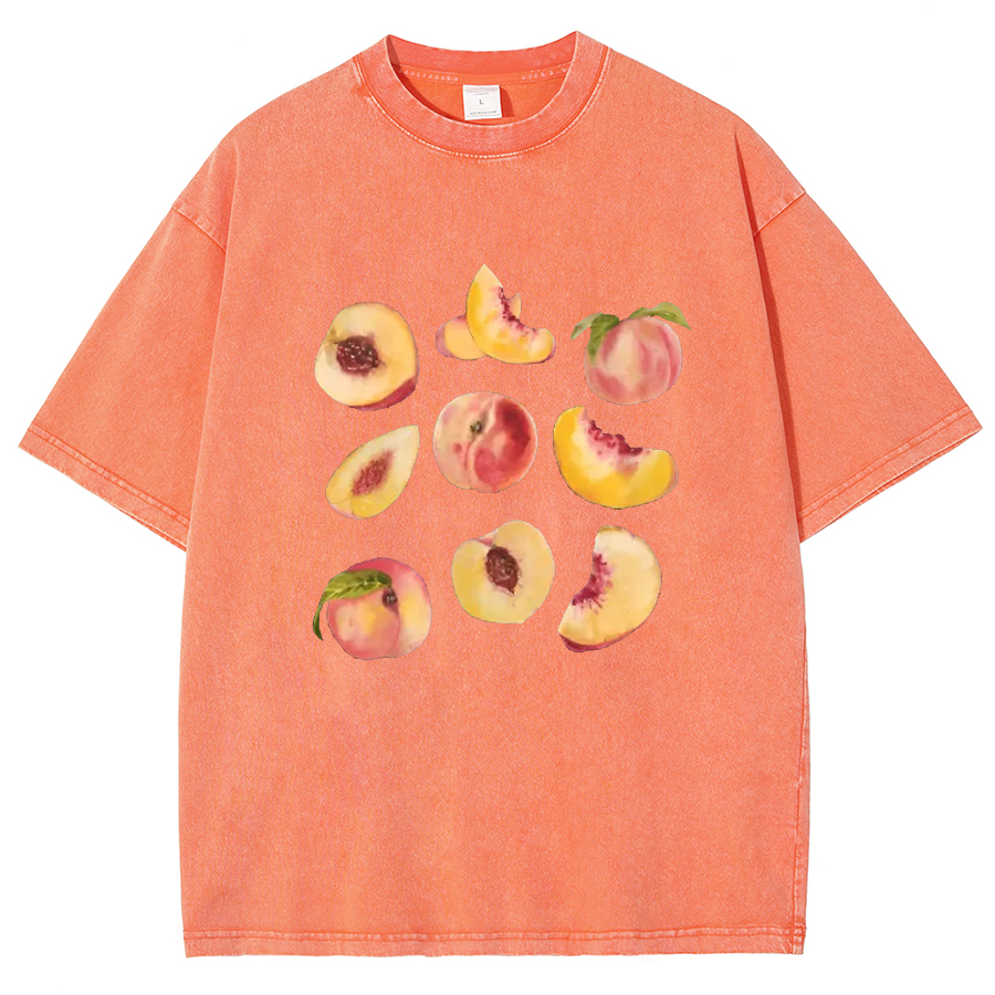 Peach Vintage Unisex Fit Washed T-Shirt