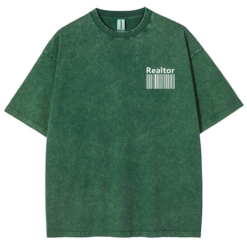 Realtor Vintage Snowflake Washed T-Shirt Customscool