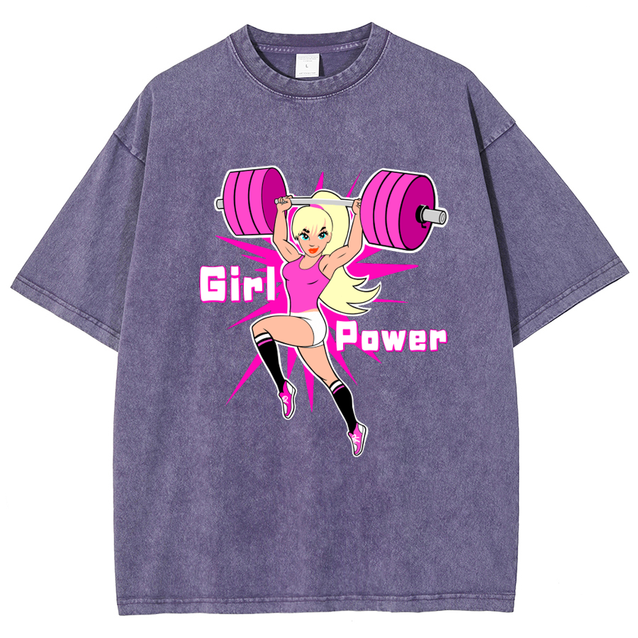Girl Power Unisex Fit Washed T-Shirt