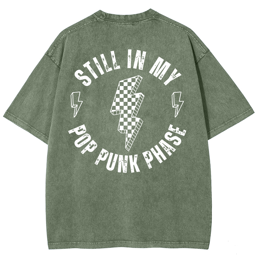 Still In My Pop Punk Phase Unisex Fit Washed Oversized T-Shirt