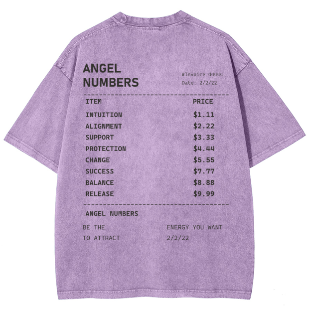 Angel Numbers Unisex Fit Washed T-Shirt