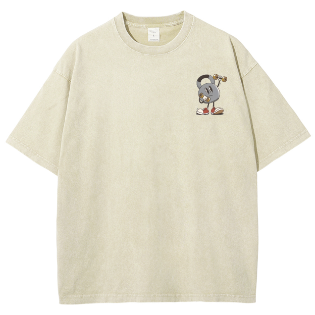 Be Kind Get Lots Of Steps Eat Plenty Of Protein Unisex Fit Washed Oversized T-Shirt