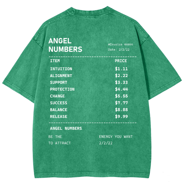 Angel Numbers Unisex Fit Washed T-Shirt
