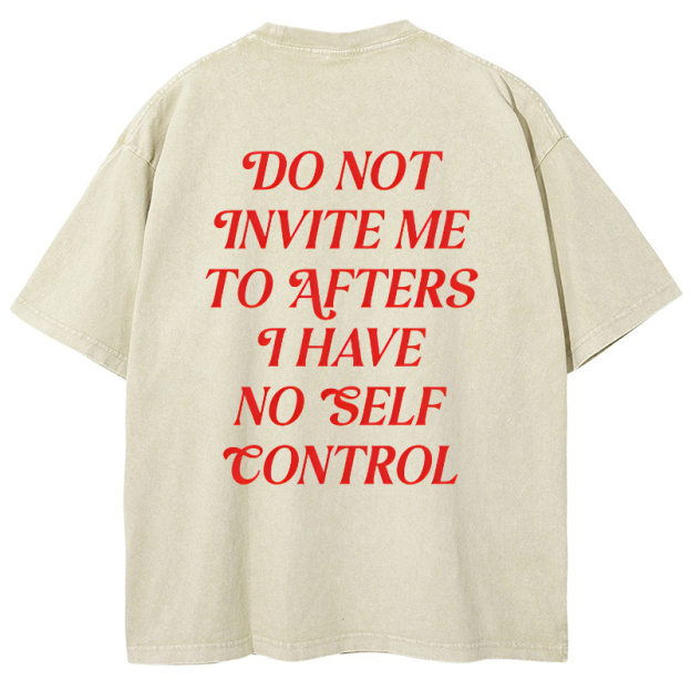 Do Not Invite Me To Afters Vintage Snowflake Washed T-Shirt