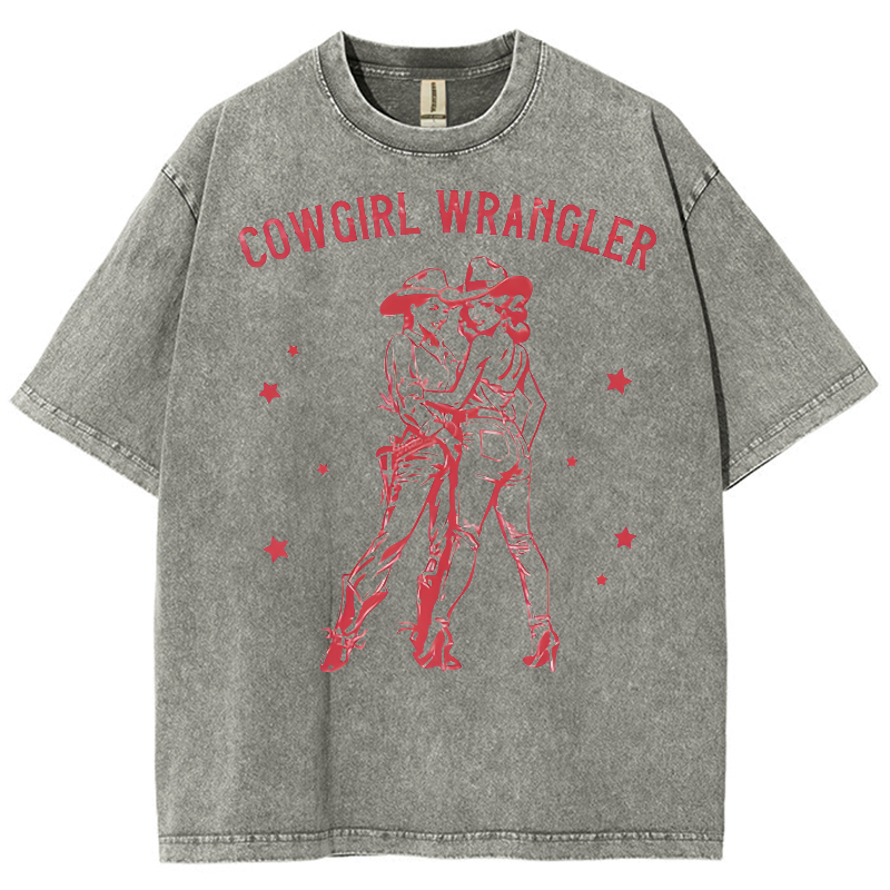 Cowgirl Wrangler Washed Oversized T-Shirt