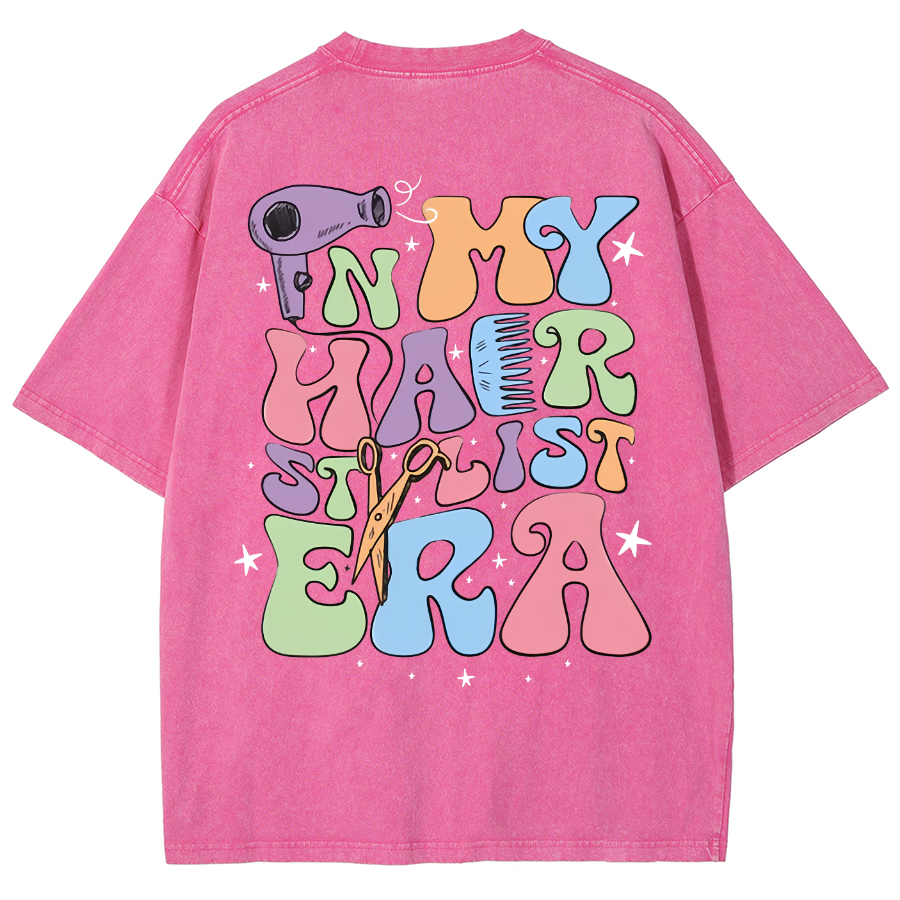 In My Hair Stylist Era Unisex Fit Washed T-Shirt