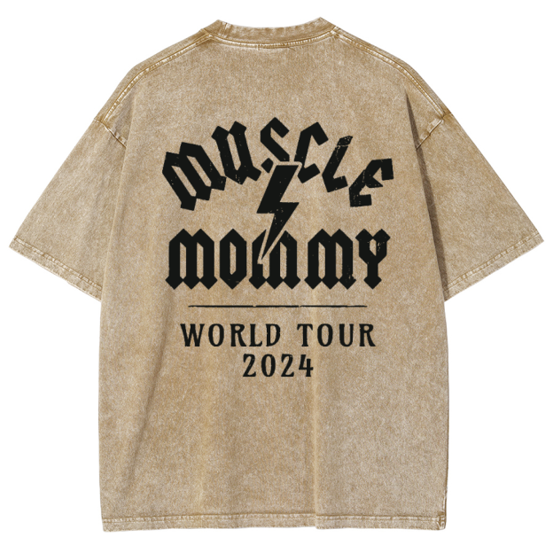 Muscle Mommy Unisex Fit Washed Oversized T-Shirt