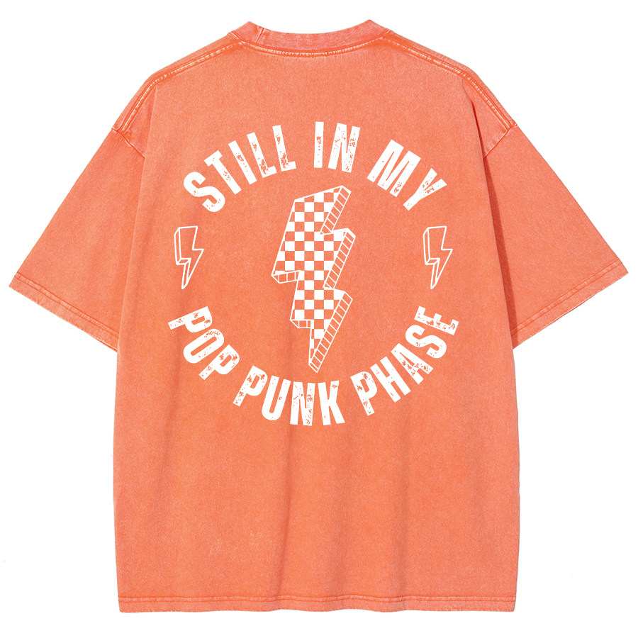 Still In My Pop Punk Phase Unisex Fit Washed Oversized T-Shirt