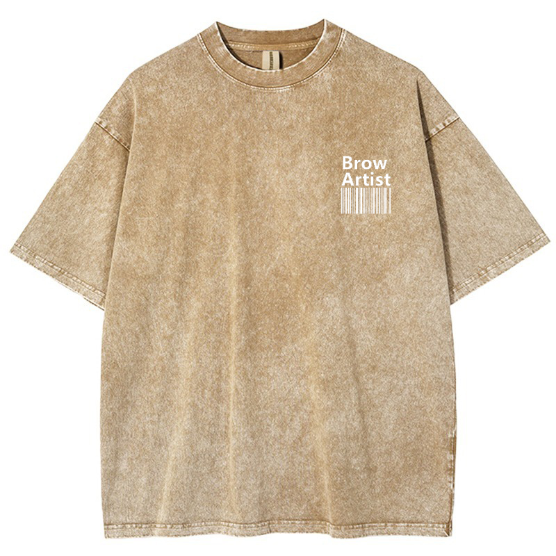 Brow Artist Vintage Snowflake Washed T-Shirt Customscool